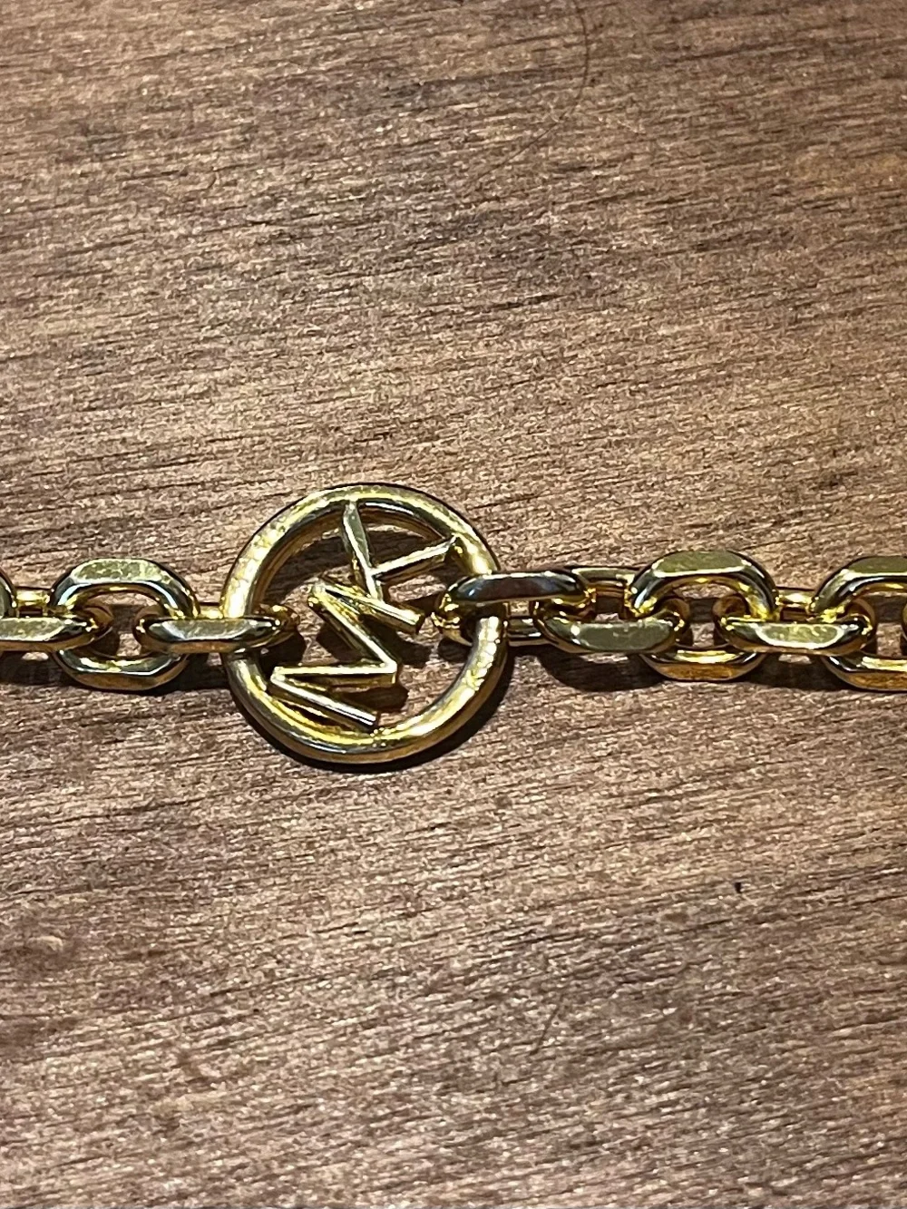 Michael Kors Gold Tone Logo Link Bracelet - Gold